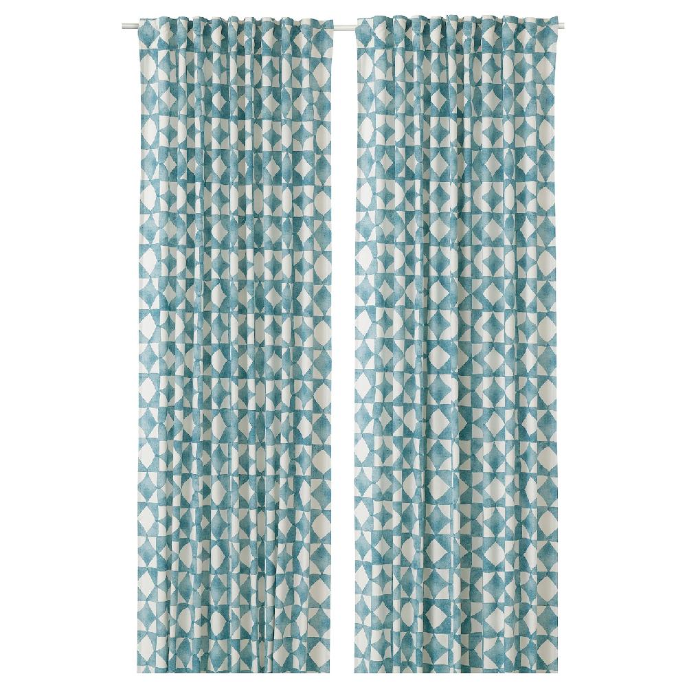 IKEA GOKVÄLLÅ Cortina azul 145x300 cm