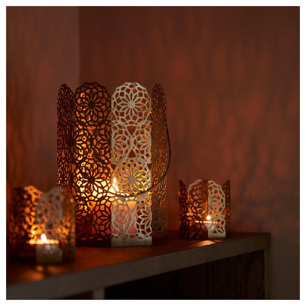 IKEA GOKVÄLLÅ Farolillo Dorado 16x16x24 Cm