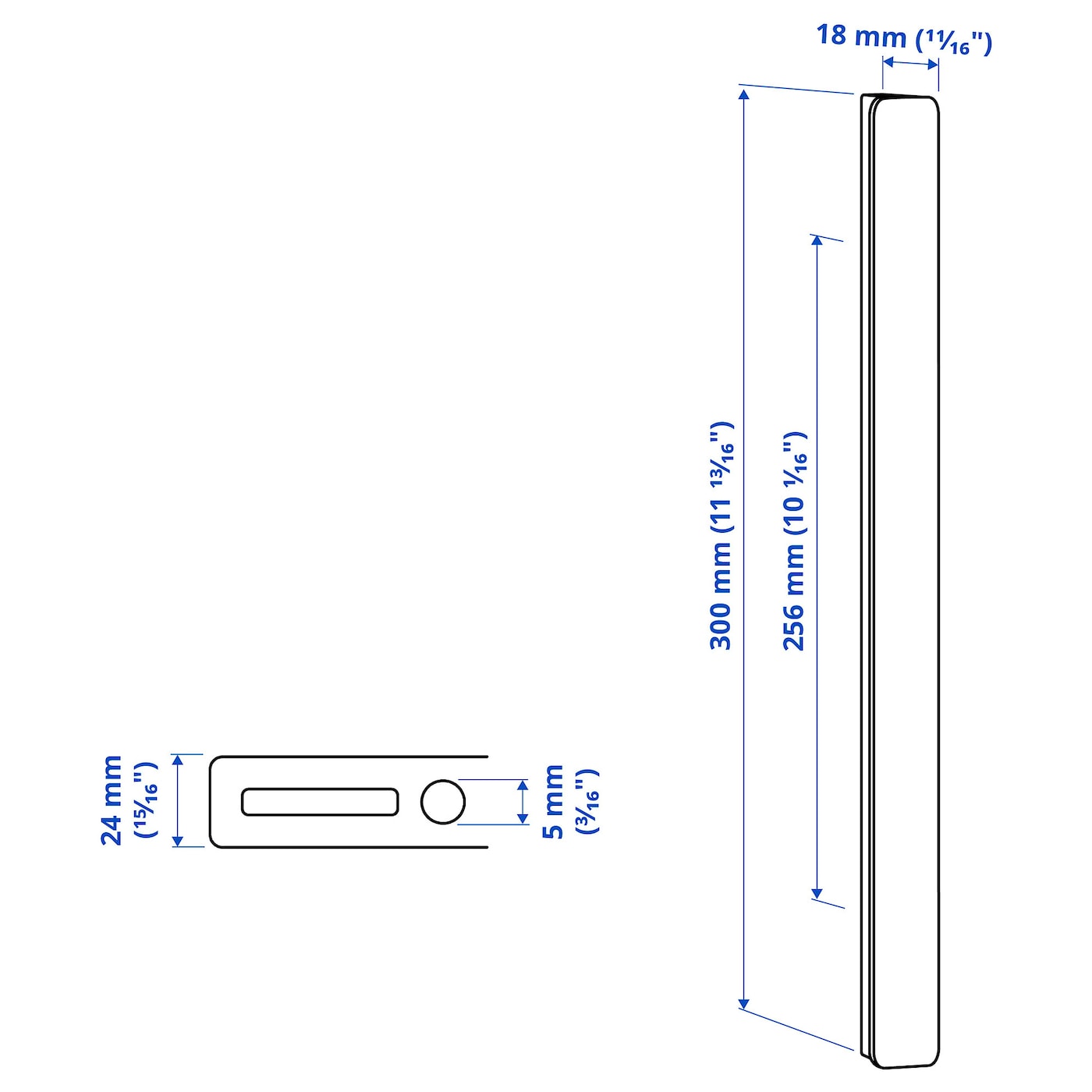 IKEA HACKÅS Tirador Antracita 300 Mm