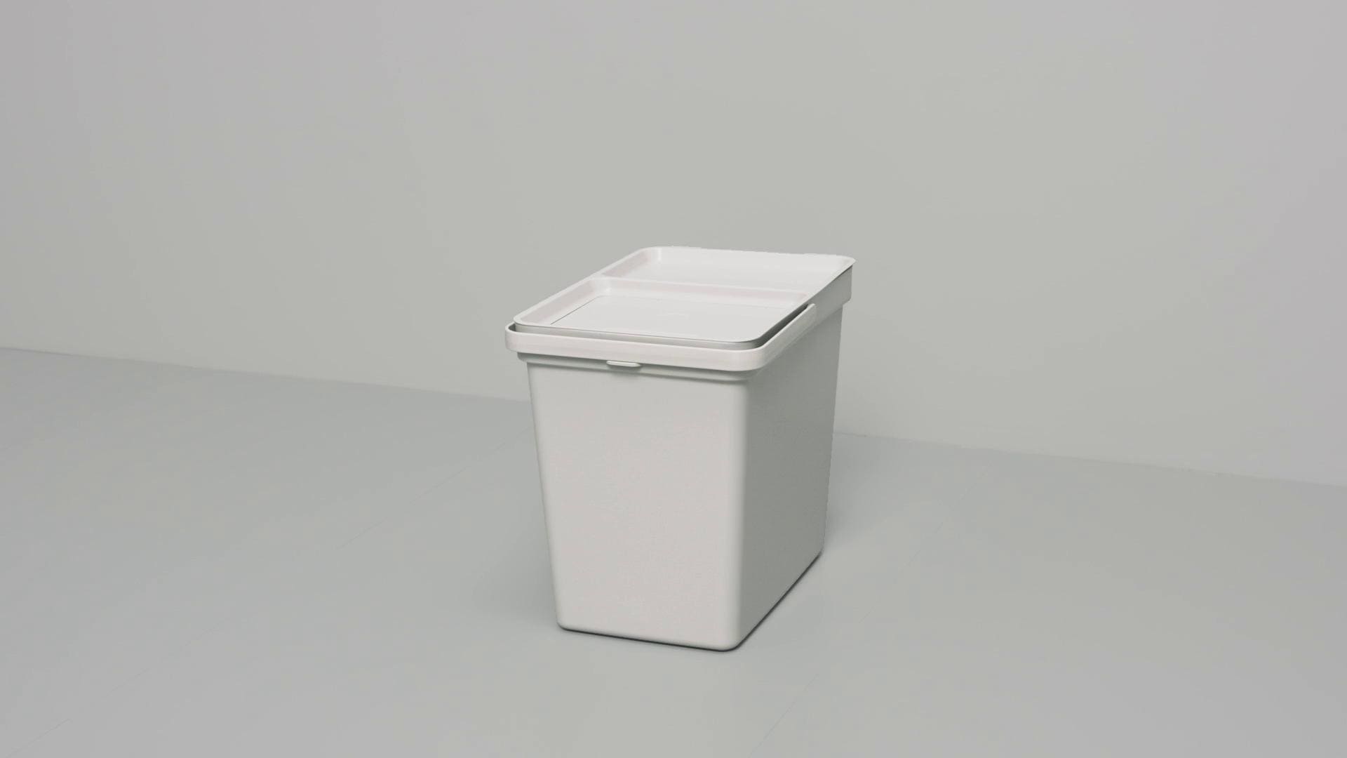 IKEA HÅLLBAR Cubo Con Tapa Gris Claro 22 L