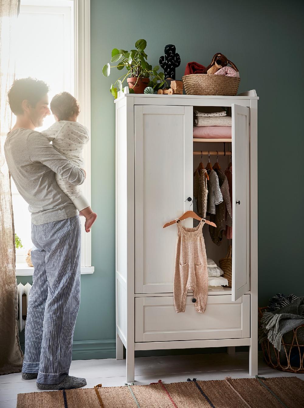 IKEA HÄNGA Percha Para Niños Y Niñas Natural