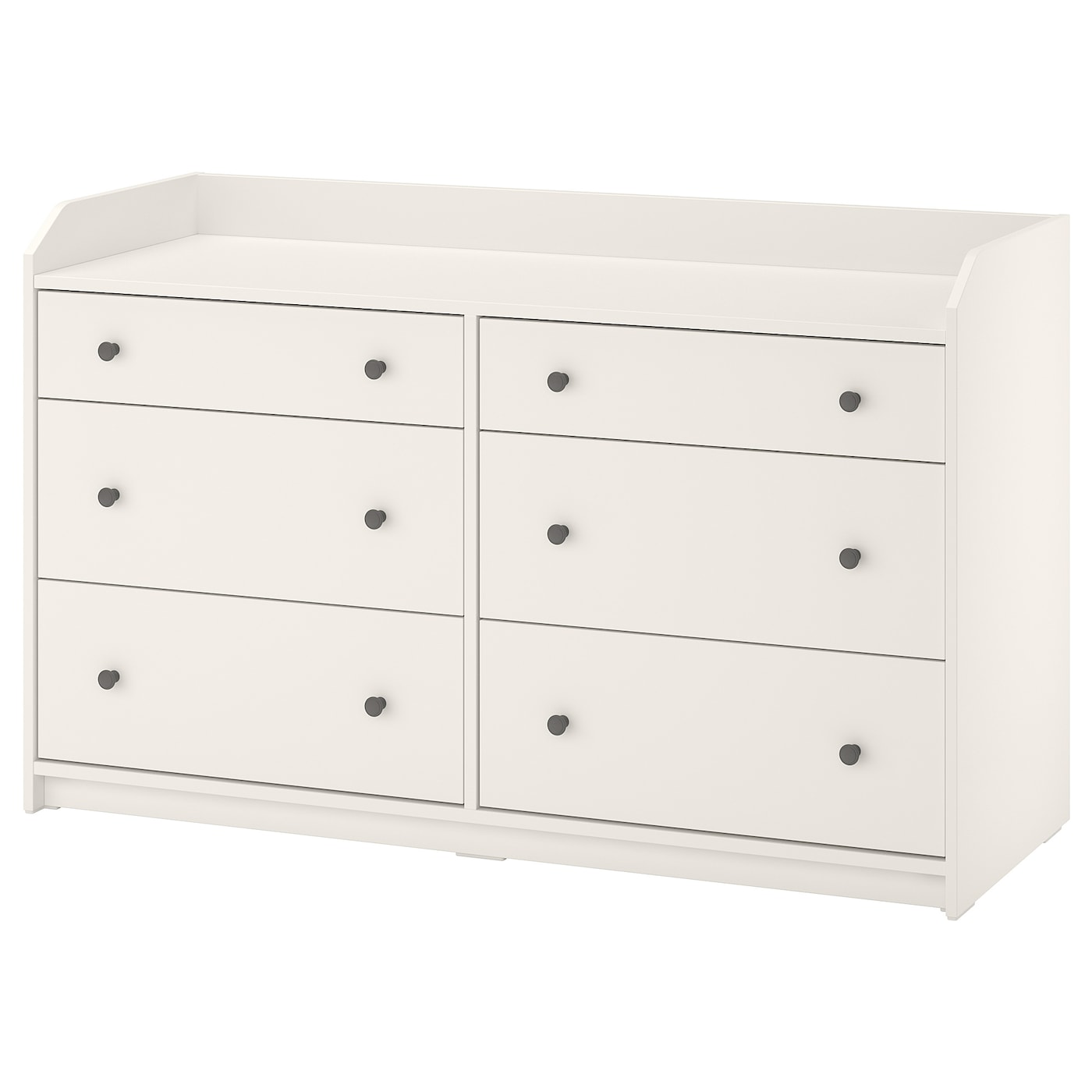 IKEA HAUGA Cómoda 6 cajones blanco 138x84 cm