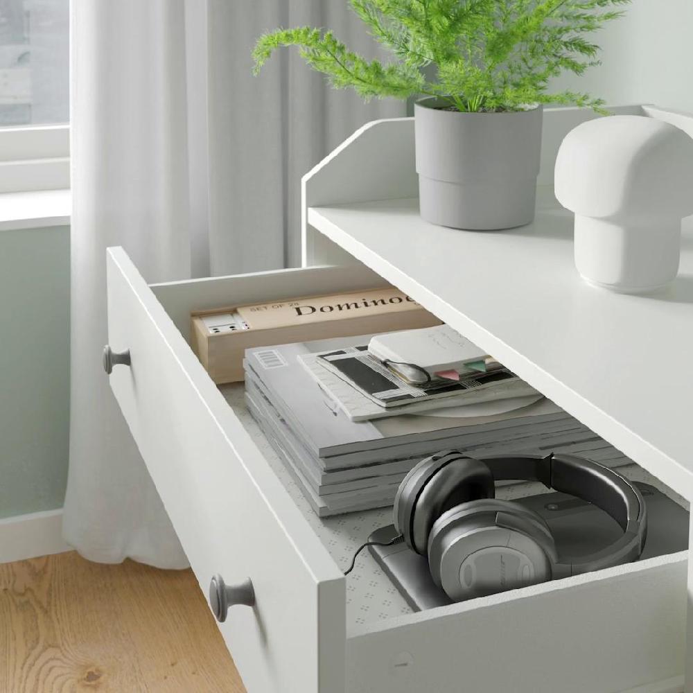 IKEA HAUGA Cómoda De 3 Cajones Blanco 70x84 Cm