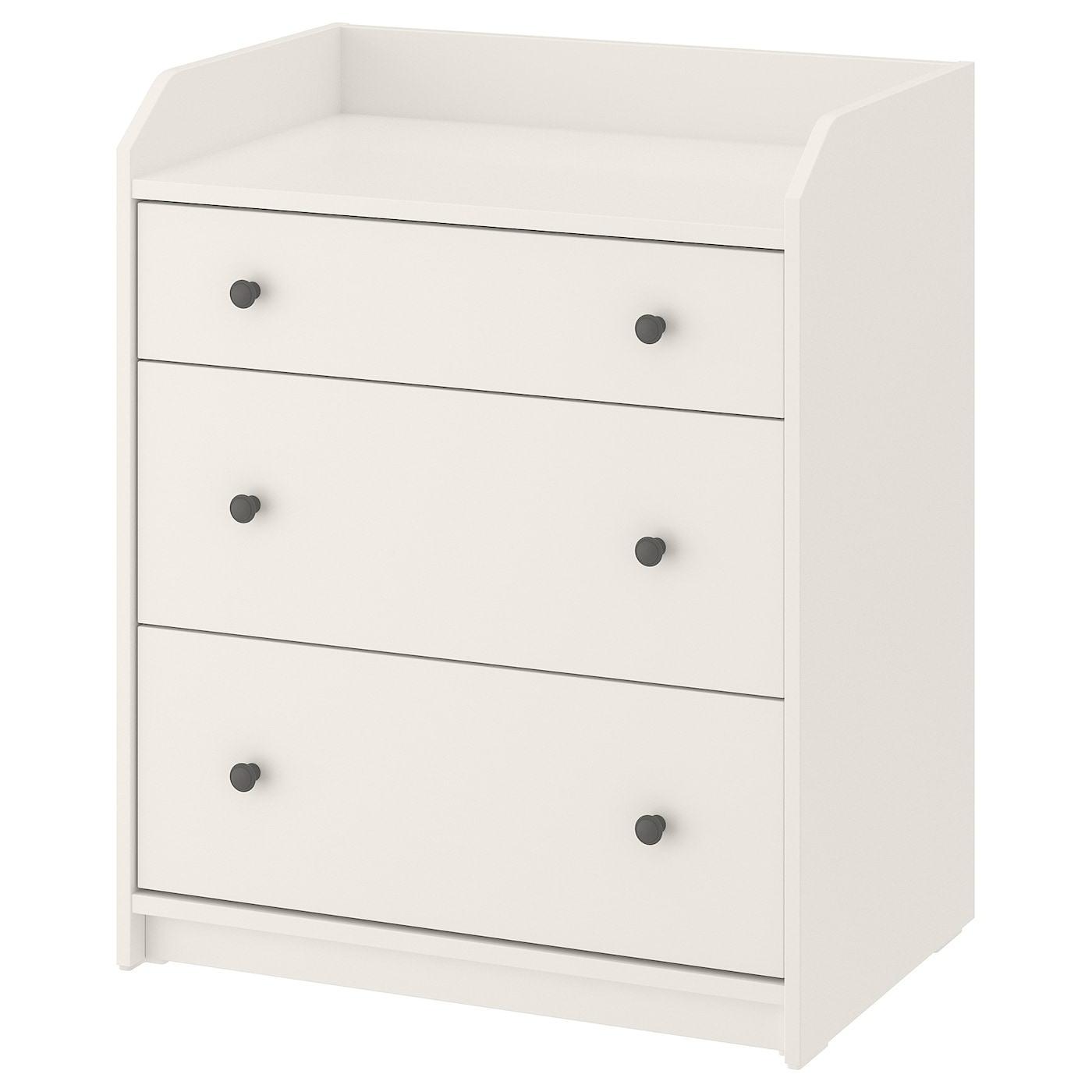 IKEA HAUGA Cómoda de 3 cajones blanco 70x84 cm