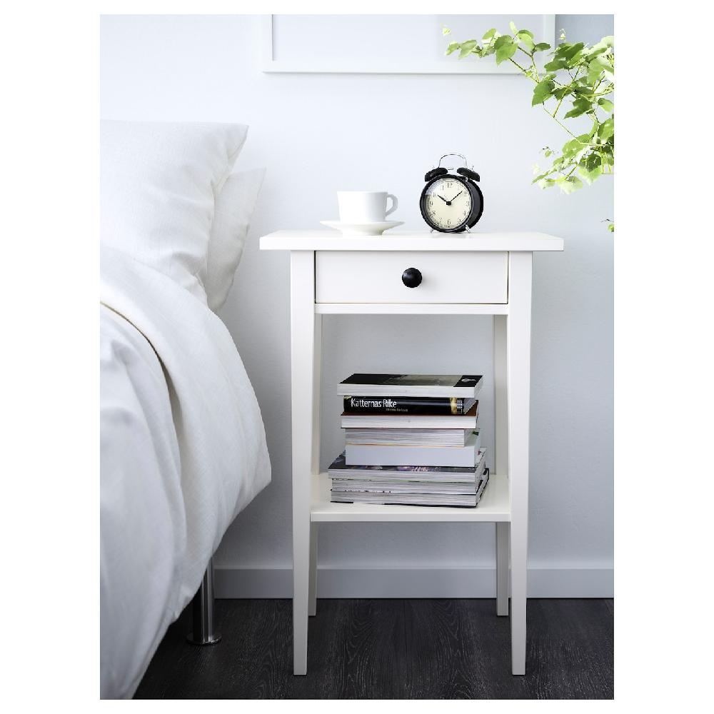 IKEA HEMNES Mesita De Noche Tinte Blanco 46x35 Cm