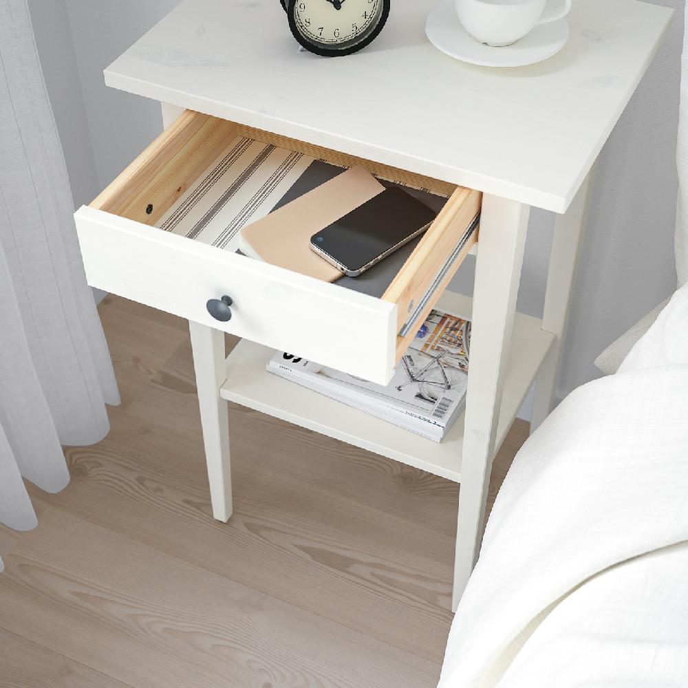 IKEA HEMNES Mesita De Noche Tinte Blanco 46x35 Cm