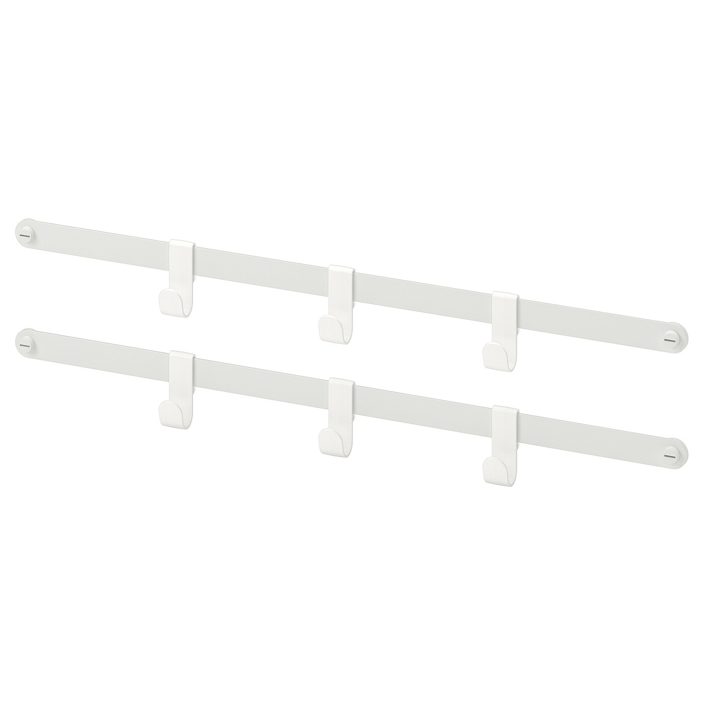IKEA HJÄLPA 2 rieles susp+6ganchos blanco 55 cm