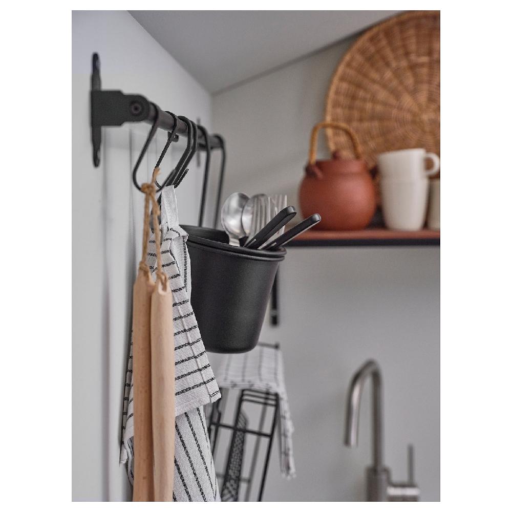 IKEA HULTARP Riel Negro 60 Cm