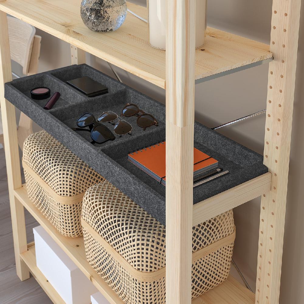 IKEA IVAR Balda Gris Oscuro/fieltro 83x30 Cm