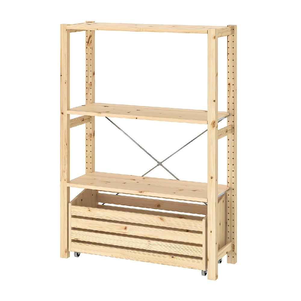 IKEA IVAR Estantería con caja pino 89x30x124 cm