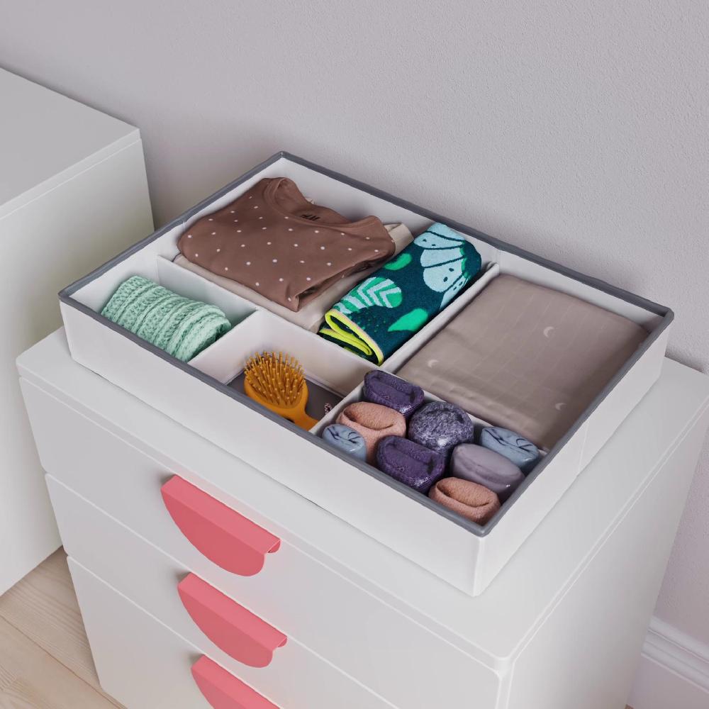 IKEA JÄTTEBJÖRN Organizador Blanco/gris 50x35x9 Cm