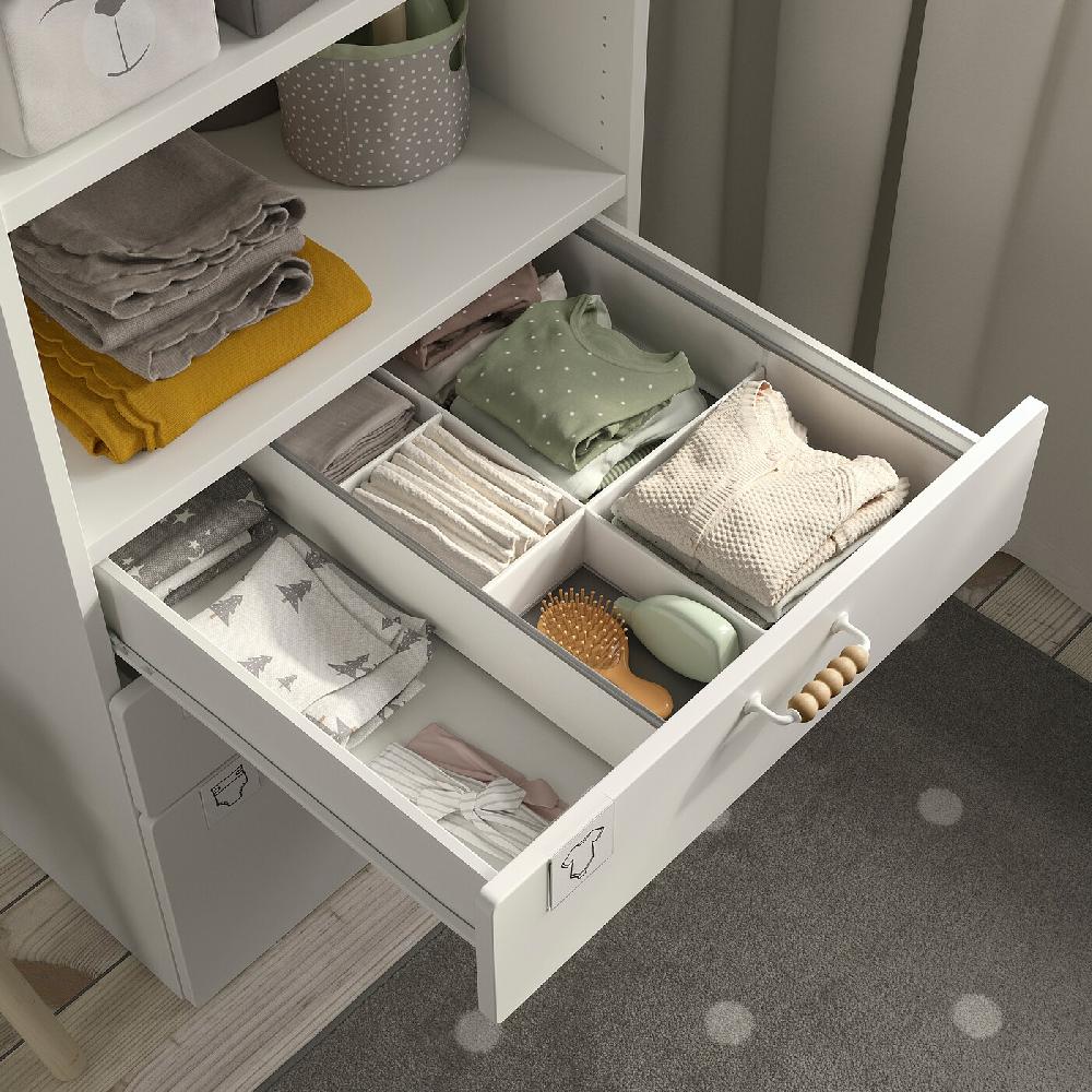 IKEA JÄTTEBJÖRN Organizador Blanco/gris 50x35x9 Cm