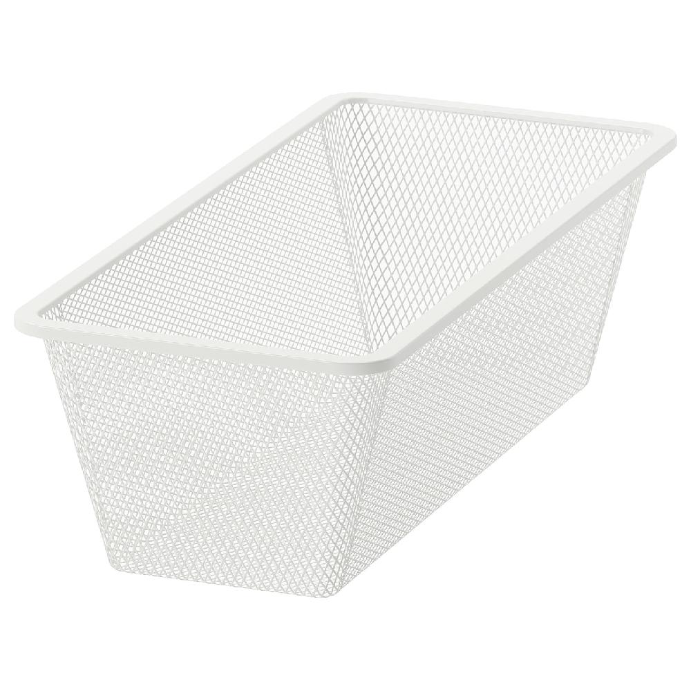 IKEA JONAXEL Cesto rejilla blanco 25x51x15 cm