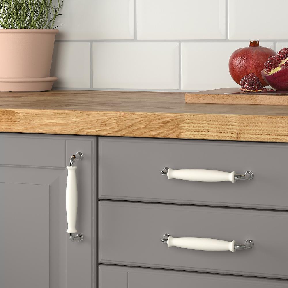 IKEA KLINGSTORP Tirador Hueso/cromado 141 Mm