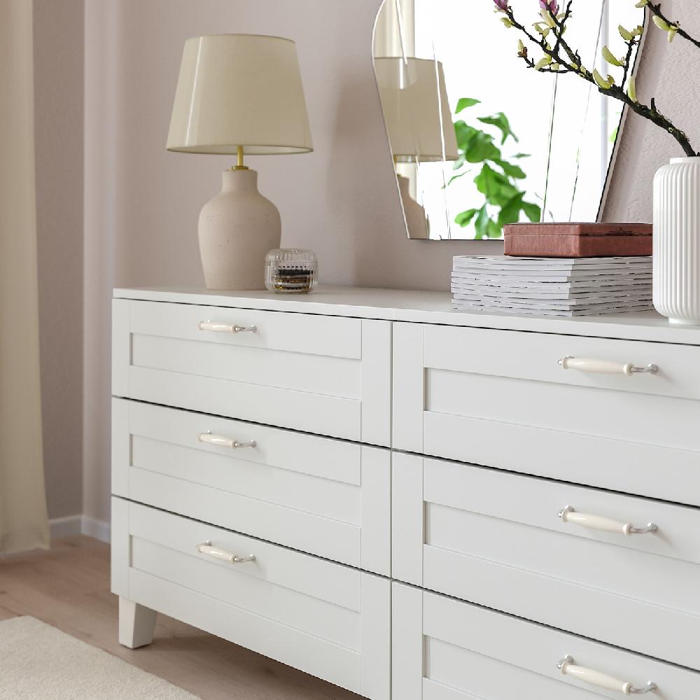 IKEA KLINGSTORP Tirador Hueso/cromado 141 Mm