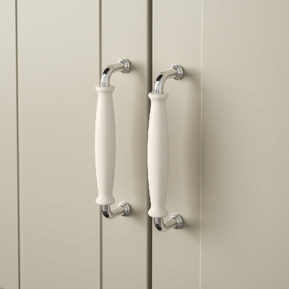 IKEA KLINGSTORP Tirador Hueso/cromado 141 Mm