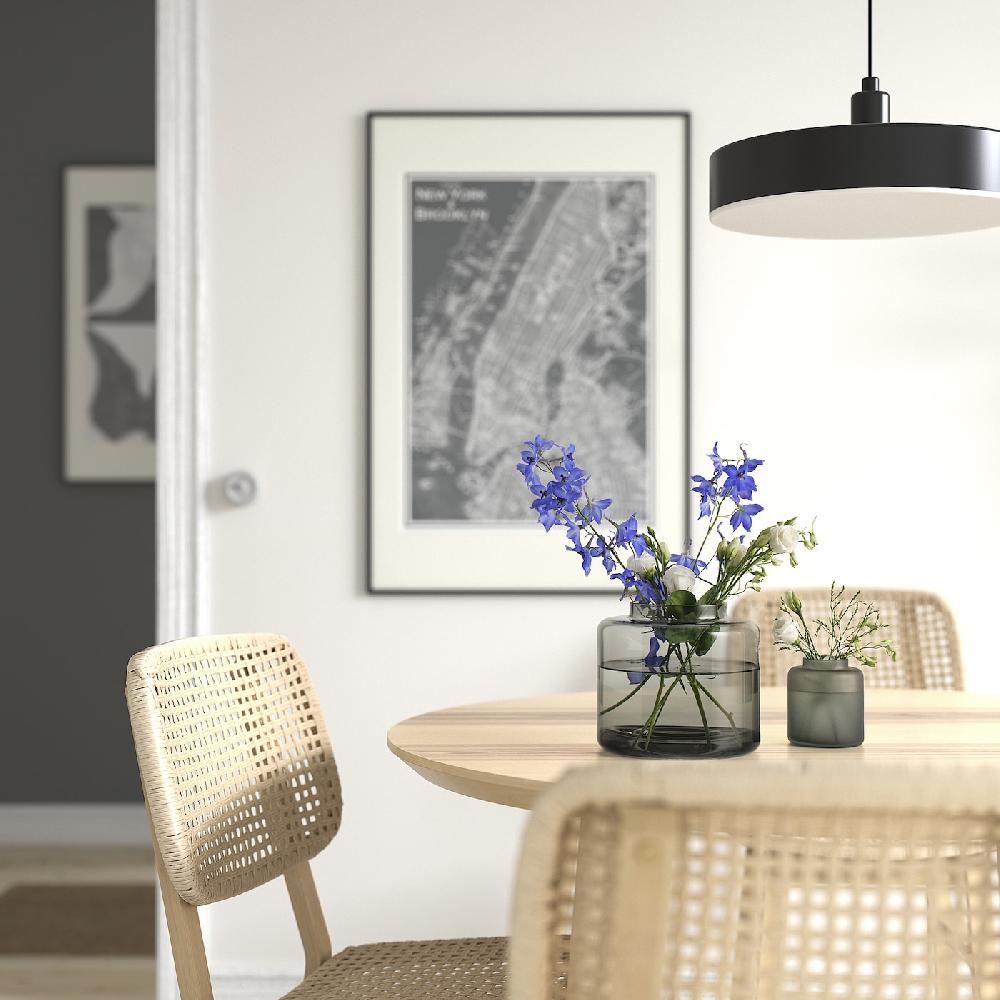 IKEA KONSTFULL Florero / Jarrón Gris 16 Cm