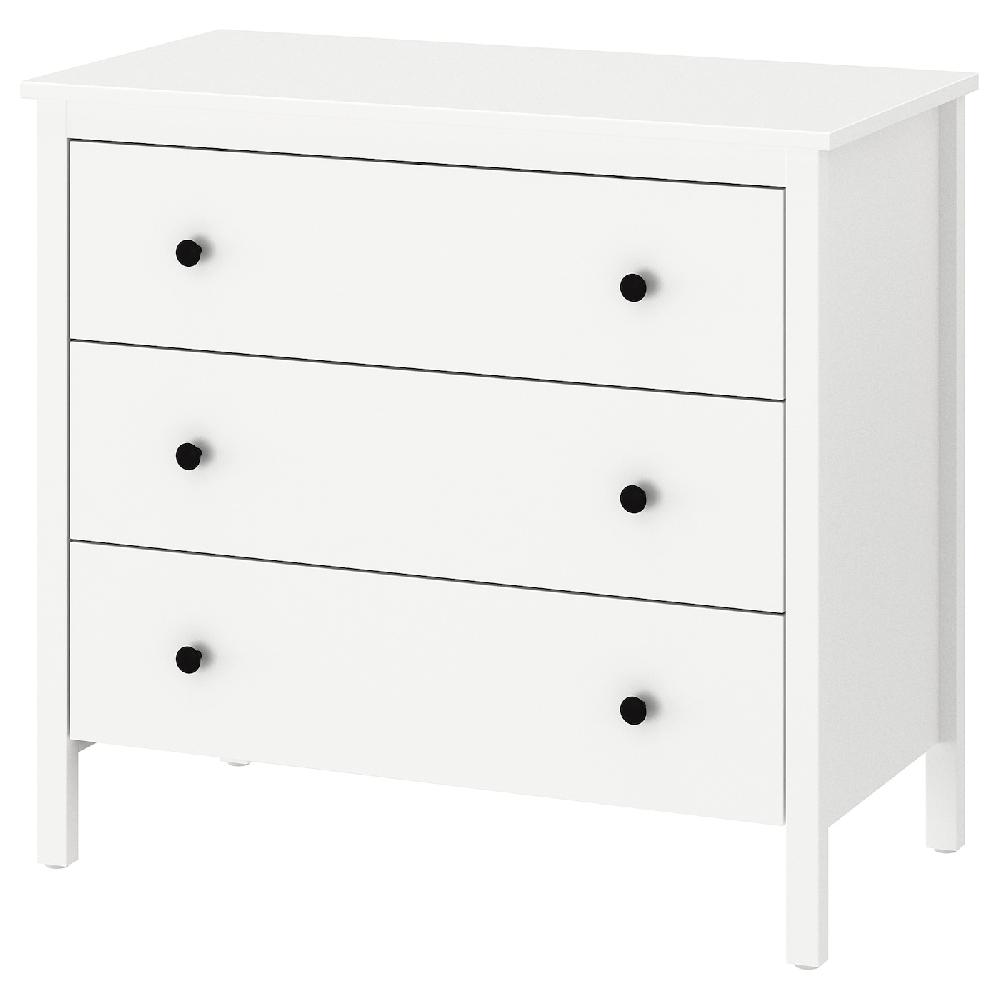 IKEA KOPPANG Cómoda de 3 cajones blanco 90x83 cm