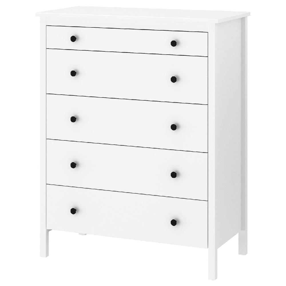 IKEA KOPPANG Cómoda de 5 cajones blanco 90x114 cm