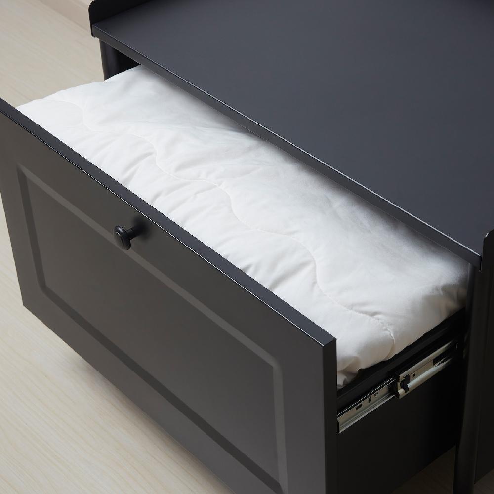 IKEA KORNSJÖ Banco Con Cajón Negro