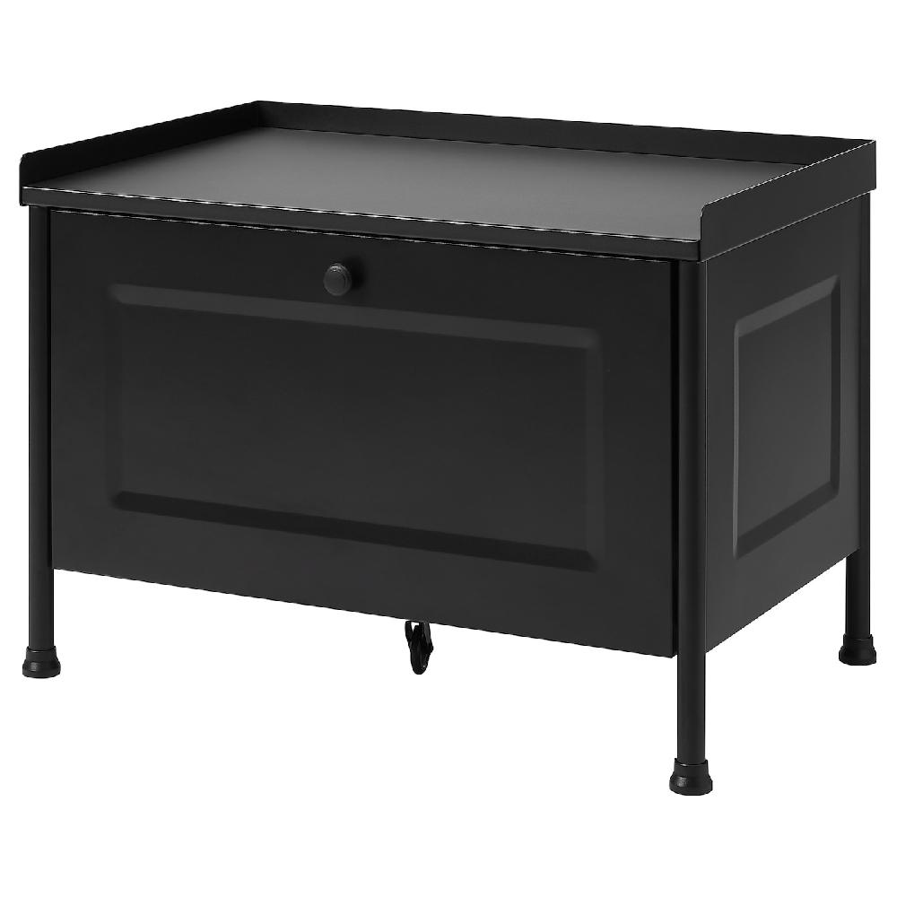 IKEA KORNSJÖ Banco con cajón negro
