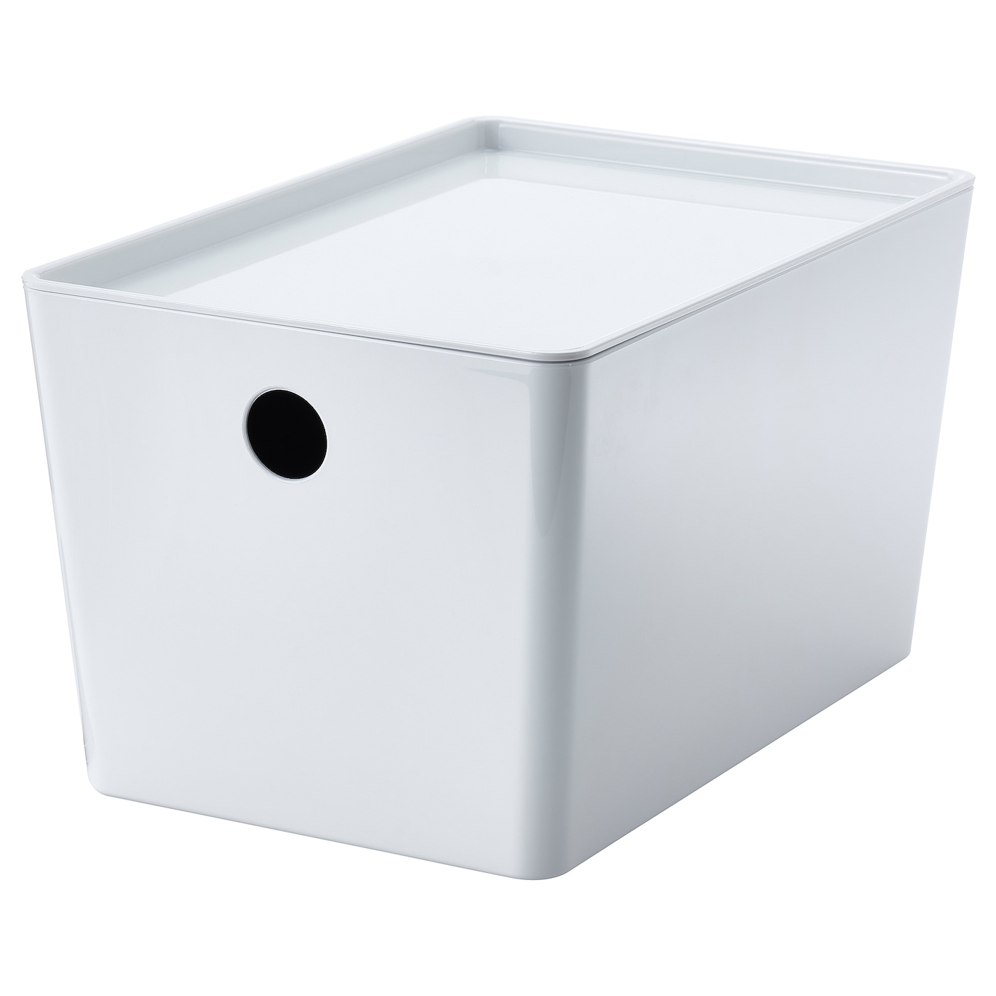 IKEA KUGGIS Caja con tapa blanco 18x26x15 cm