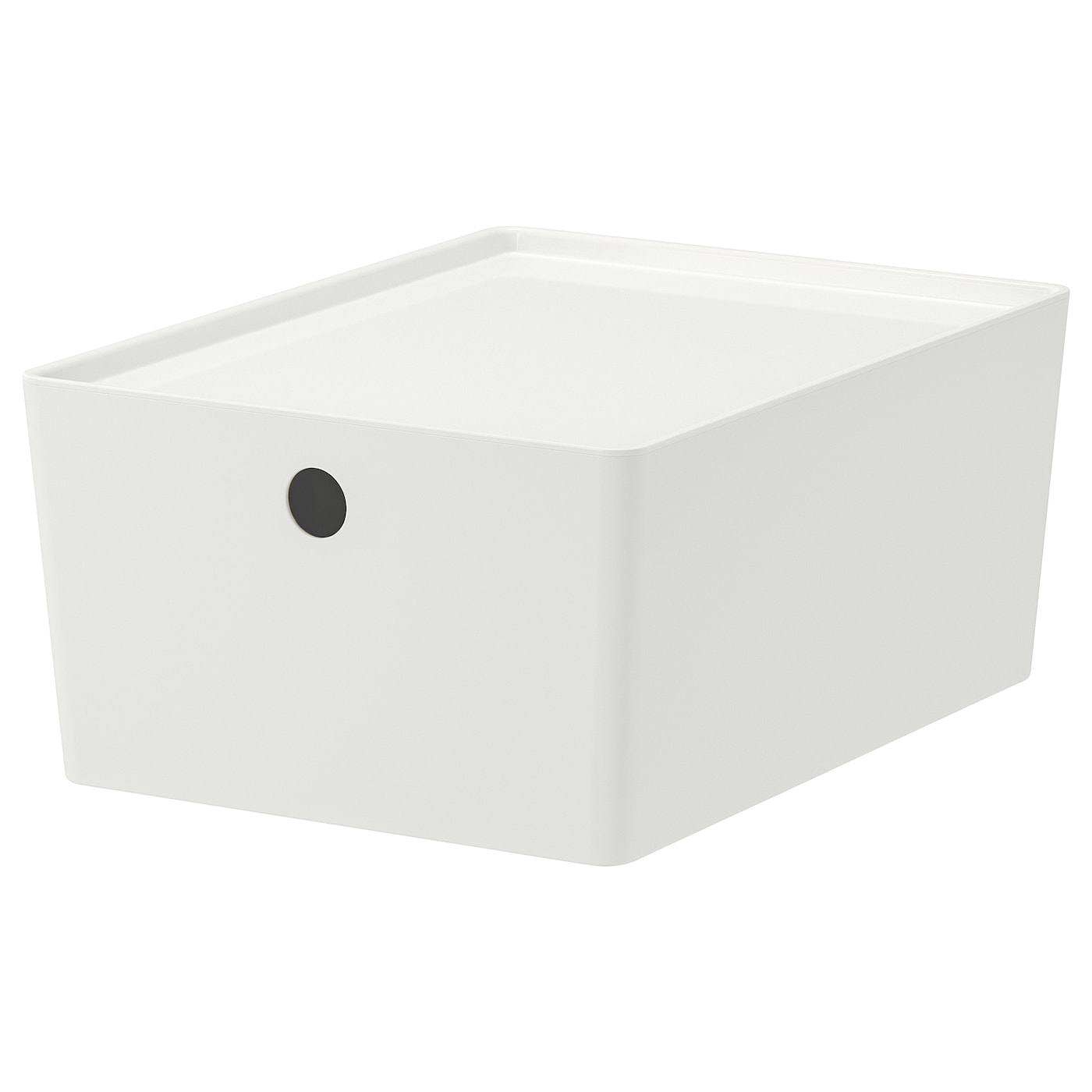 IKEA KUGGIS Caja con tapa blanco 26x35x15 cm
