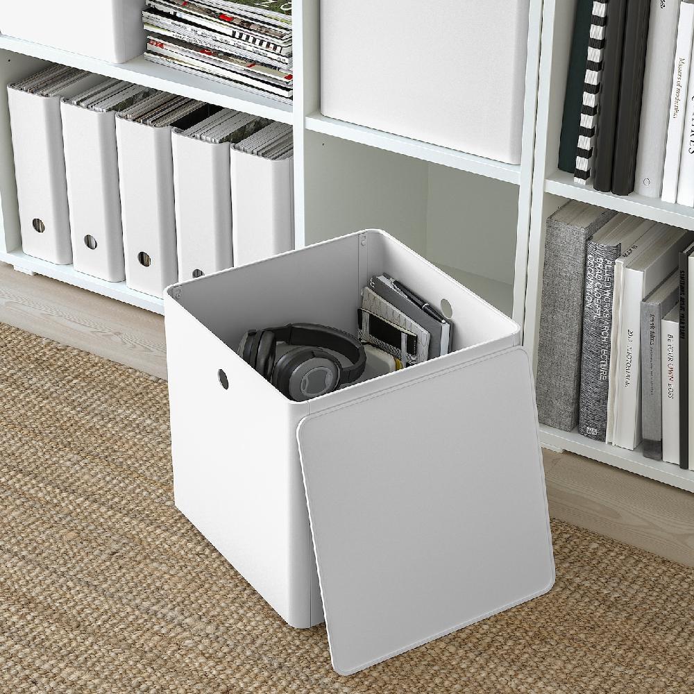IKEA KUGGIS Caja Con Tapa Blanco 32x32x32 Cm