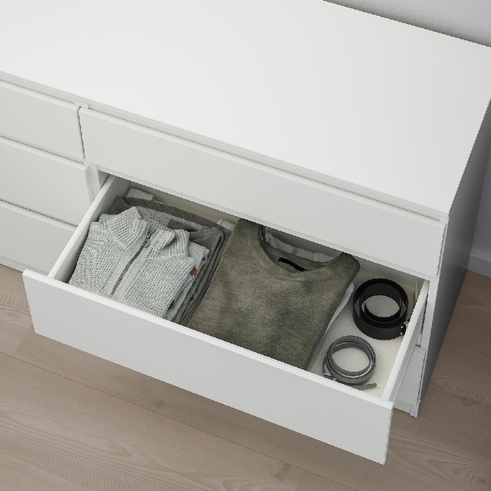 IKEA KULLEN Cómoda 6 Cajones Blanco 140x72 Cm