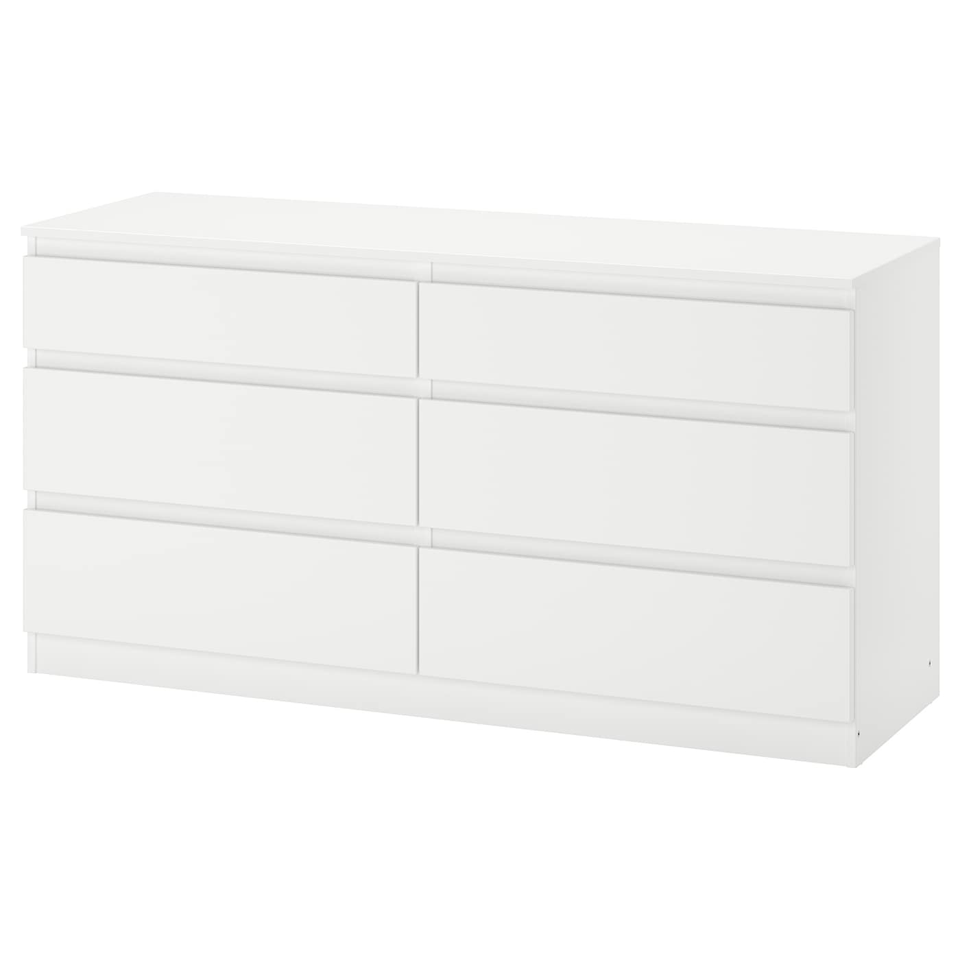 IKEA KULLEN Cómoda 6 cajones blanco 140x72 cm
