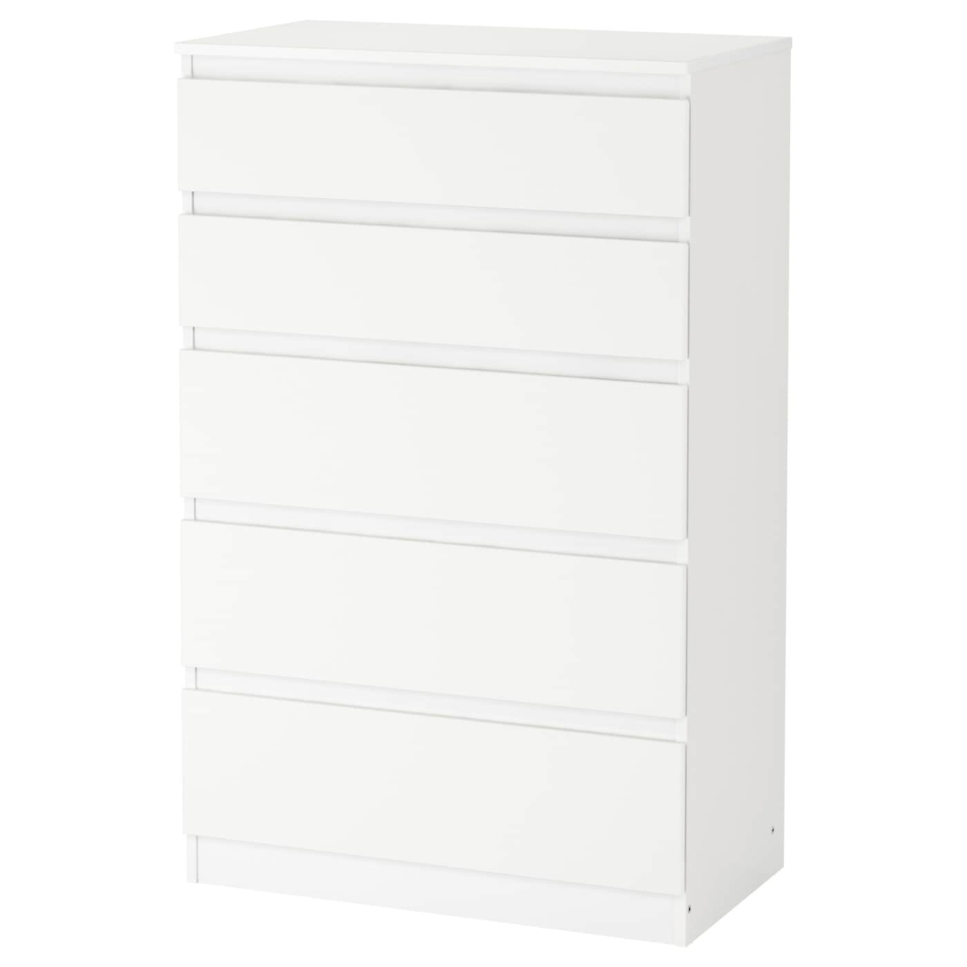 IKEA KULLEN Cómoda de 5 cajones blanco 70x112 cm