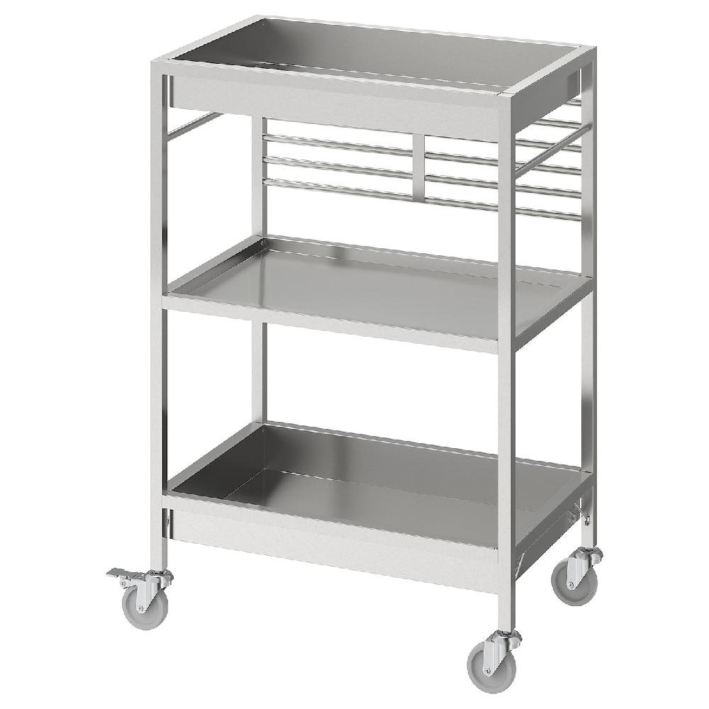 IKEA KUNGSFORS Carrito acero inoxidable 60x40 cm