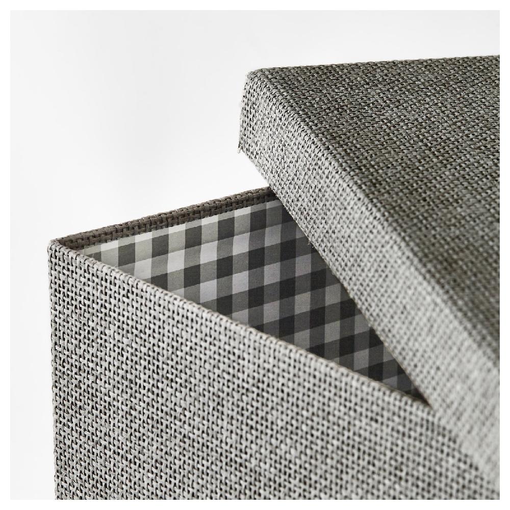 IKEA KVARNVIK Caja Con Tapa Gris 32x35x32 Cm