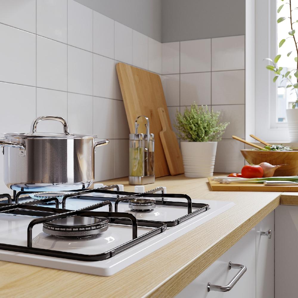 IKEA LAGAN Placa De Gas Blanco 59 Cm