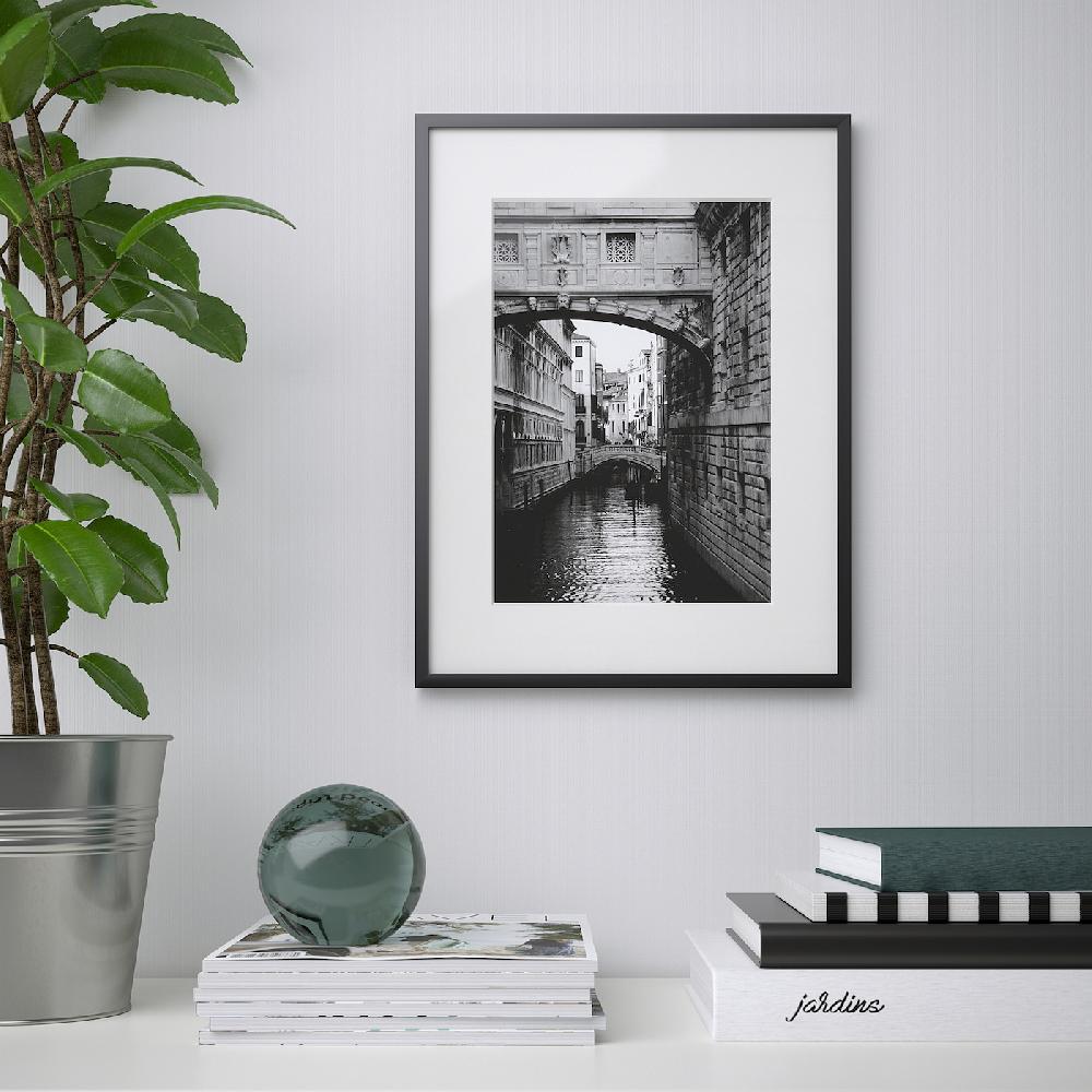 IKEA LOMVIKEN Marco Negro 30x40 Cm