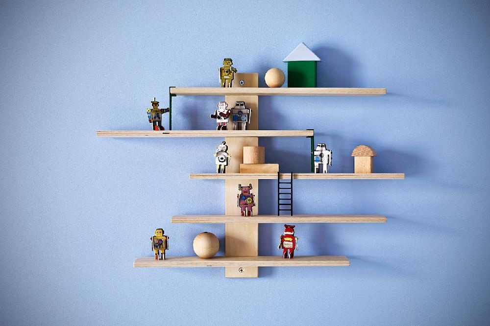 IKEA LUSTIGT Estante De Pared 37x37 Cm