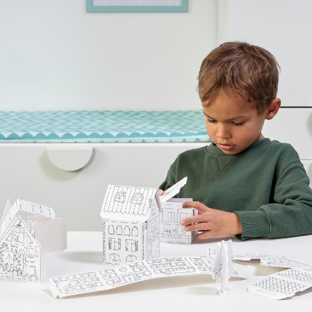 IKEA MÅLA Plantillas Ciudad Cartón 10 Piezas