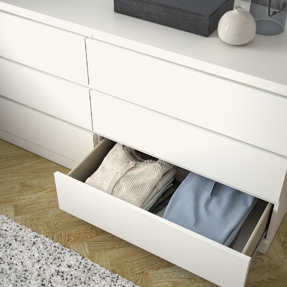IKEA MALM Cómoda 6 Cajones Blanco 160x78 Cm
