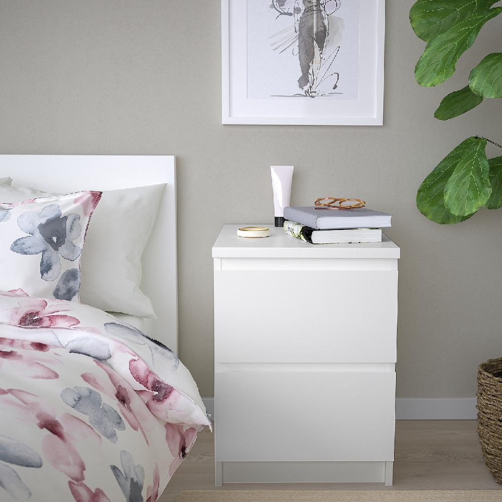 IKEA MALM Cómoda De 2 Cajones Blanco 40x55 Cm