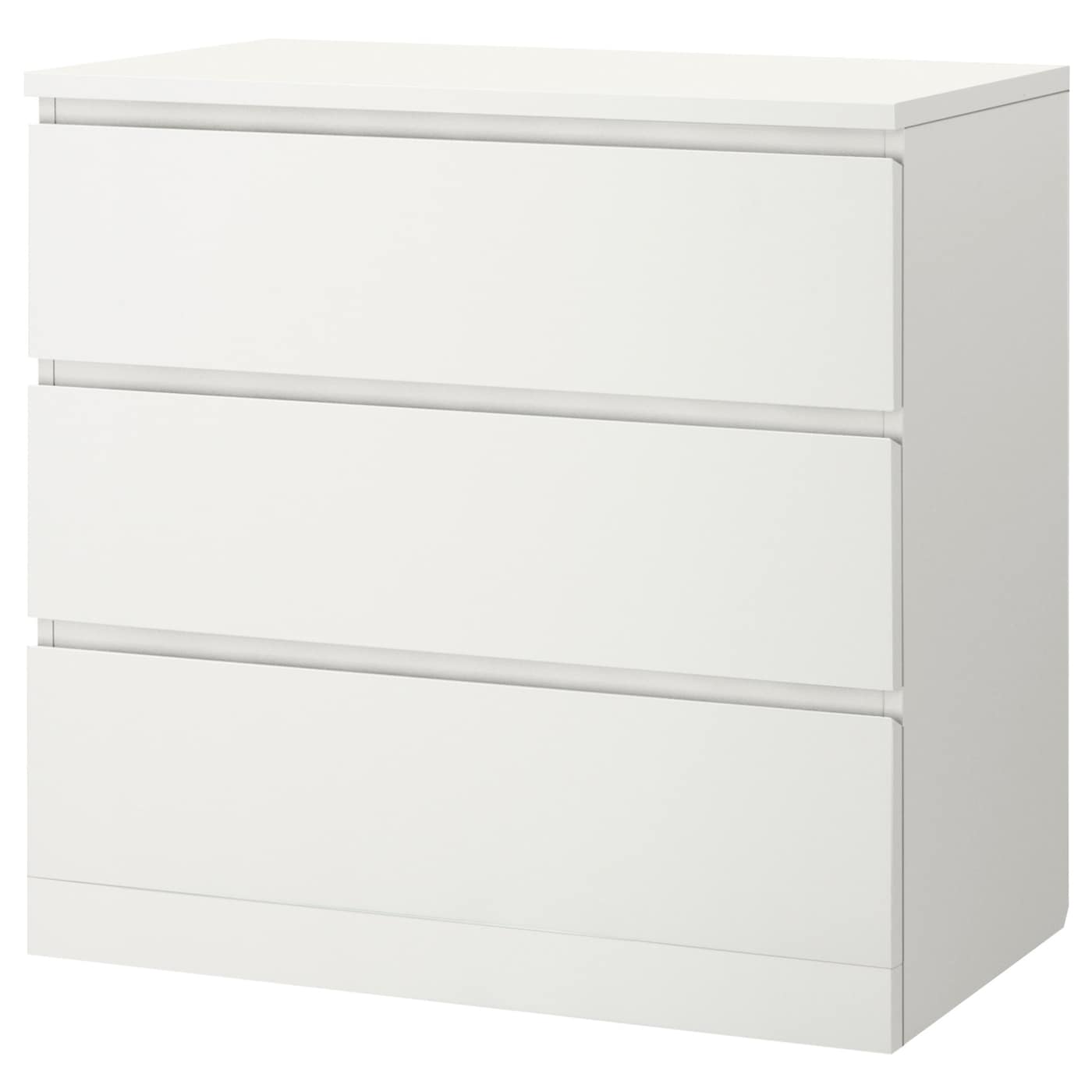 IKEA MALM Cómoda de 3 cajones blanco 80x78 cm