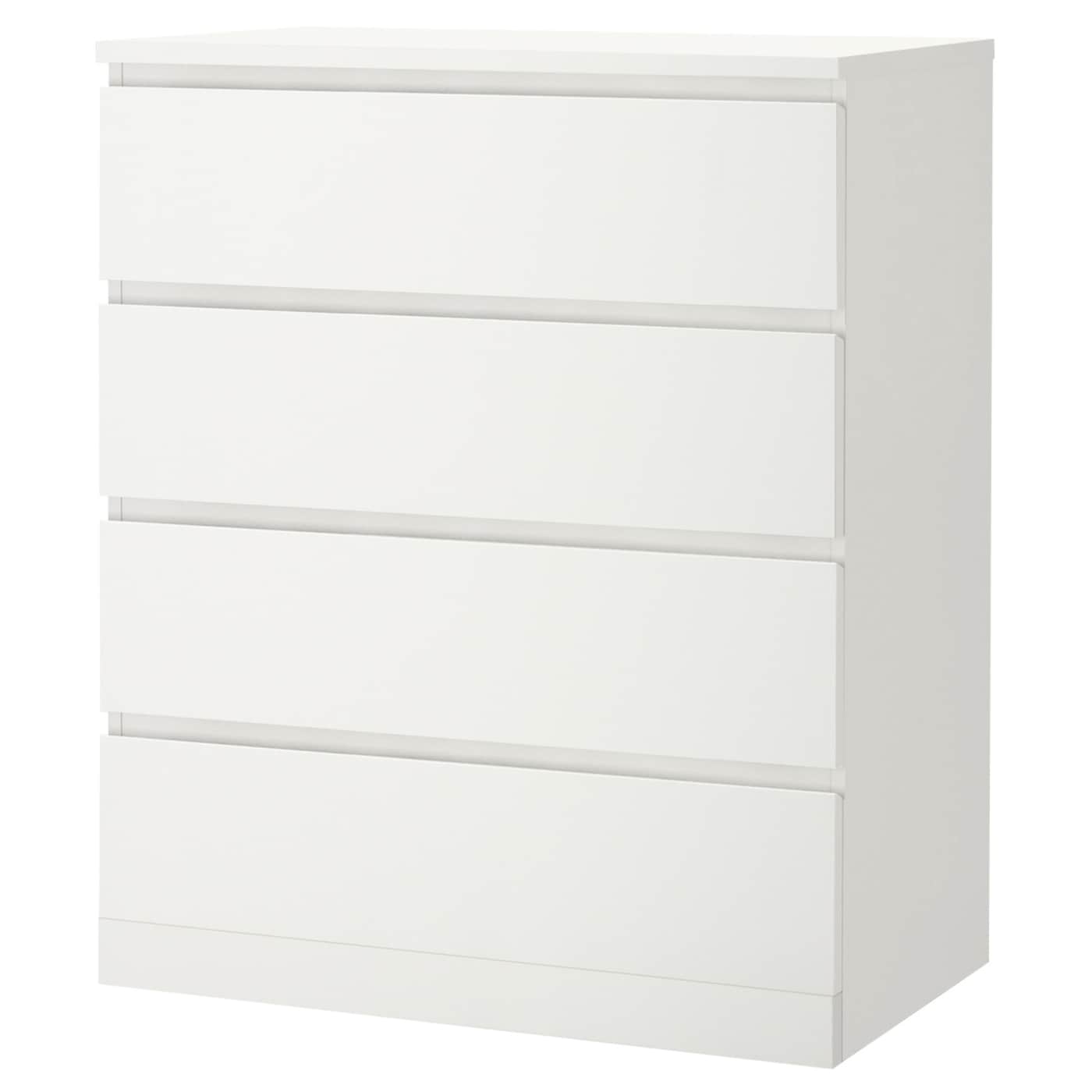 IKEA MALM Cómoda de 4 cajones blanco 80x100 cm