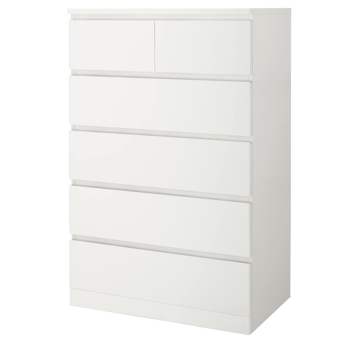 IKEA MALM Cómoda de 6 cajones blanco 80x123 cm