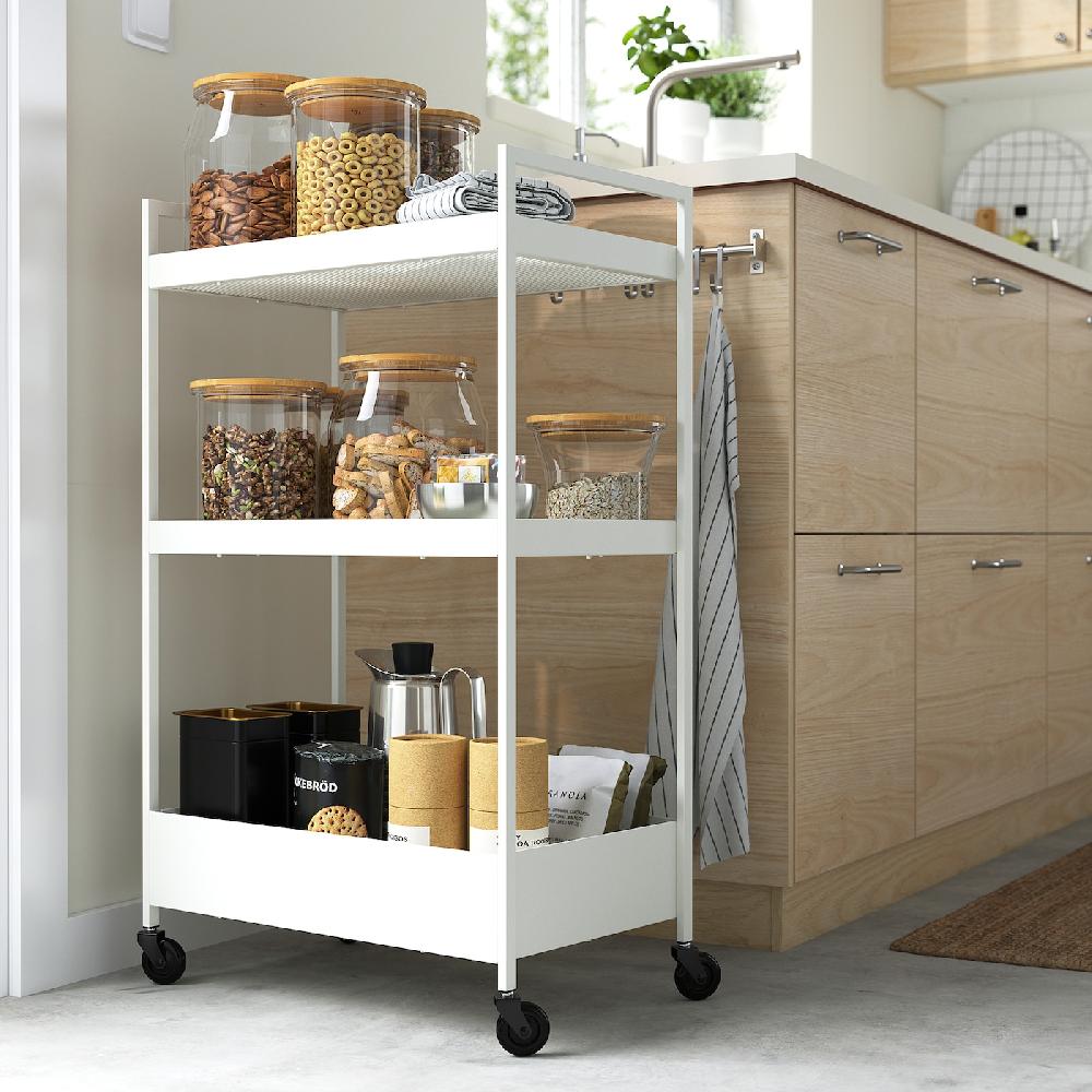 IKEA NISSAFORS Carrito Blanco 50.5x30x83 Cm