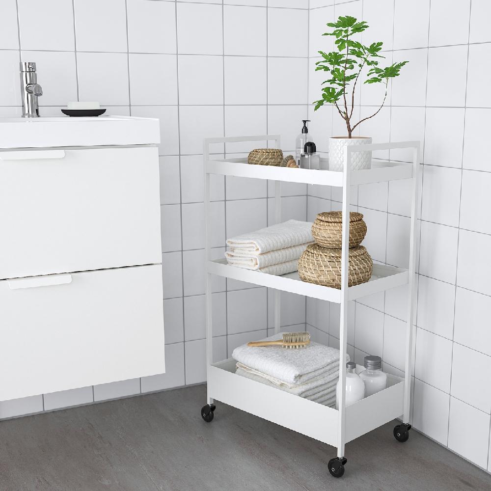 IKEA NISSAFORS Carrito Blanco 50.5x30x83 Cm
