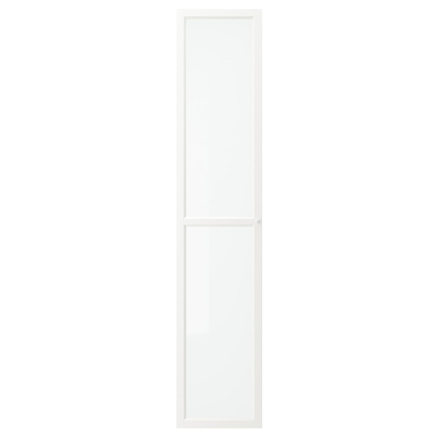 IKEA OXBERG Puerta de vidrio blanco 40x192 cm