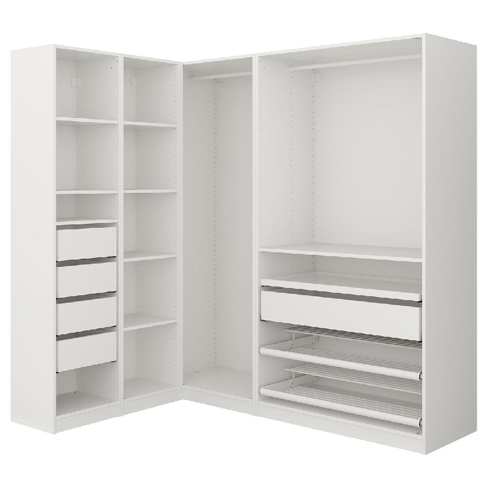 IKEA PAX Armario esquinero blanco 161/188x201 cm