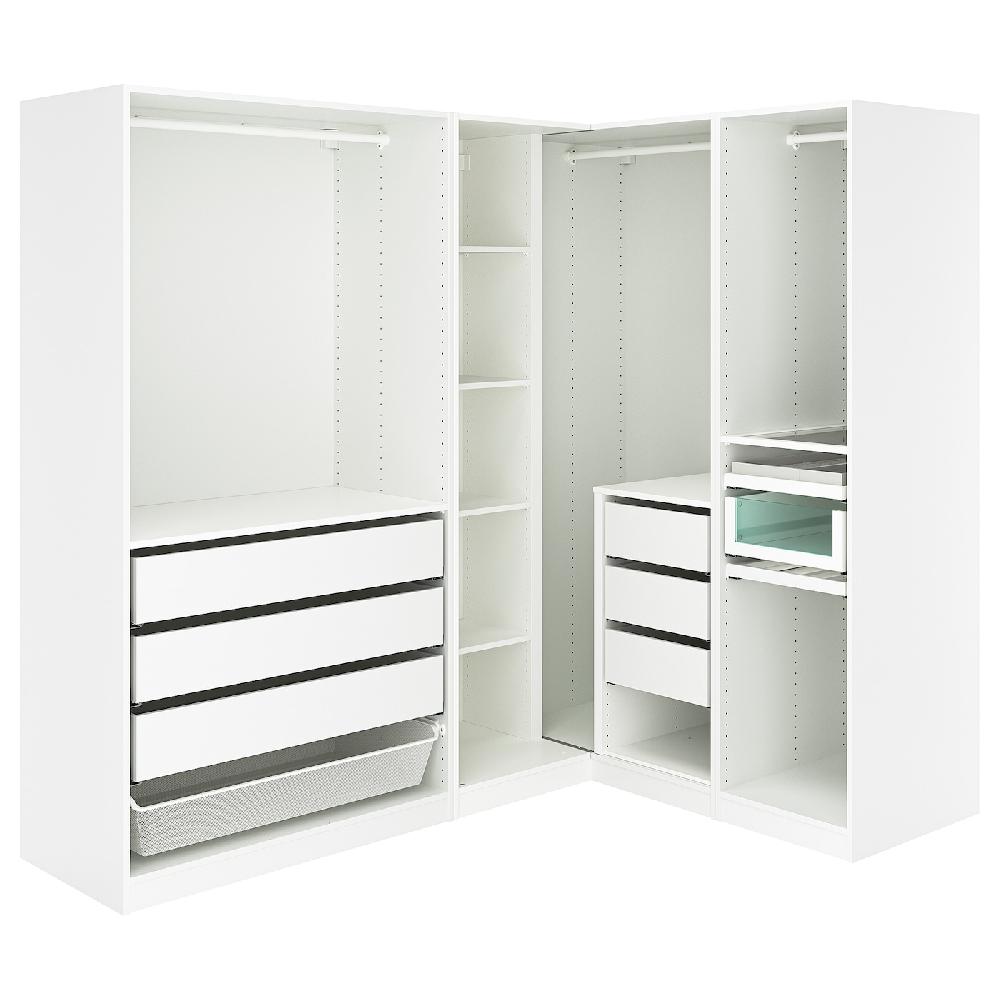 IKEA PAX Armario esquinero blanco 211/161x201 cm