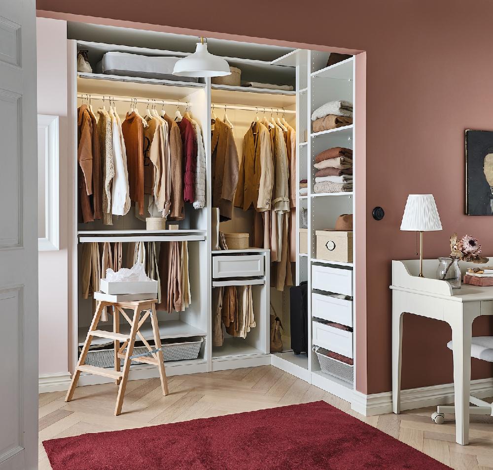 IKEA PAX Armario Esquinero Blanco 211/161x236 Cm