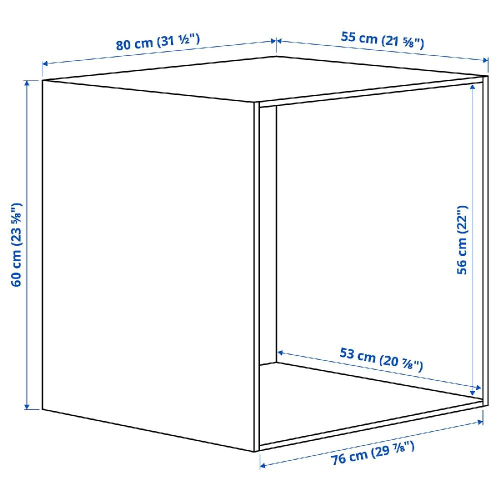 IKEA PLATSA Estructura Blanco 80x55x60 Cm