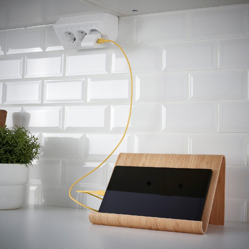 IKEA SITTBRUNN USB-A A USB-C Amarillo Claro 1 M